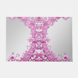 Felpudo Doormat Floral Decorativo Rosa