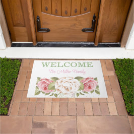 Felpudo Doormat floral personalizado
