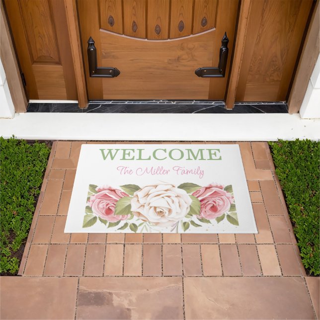 Felpudo Doormat floral personalizado (Exterior)