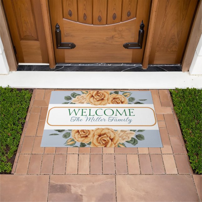 Felpudo Doormat floral personalizado (Exterior)