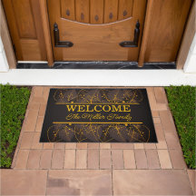 Doormat floral personalizado
