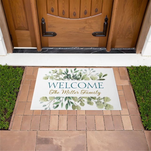 Felpudo Doormat floral personalizado (Exterior)