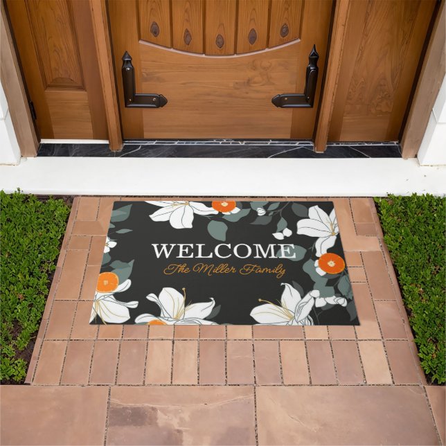 Felpudo Doormat floral personalizado (Exterior)