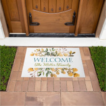 Doormat floral personalizado