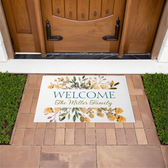 Felpudo Doormat floral personalizado (Exterior)