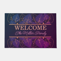 Doormat floral personalizado