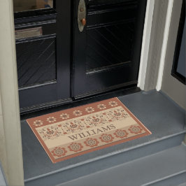Felpudo Doormat Floral Retro Vintage