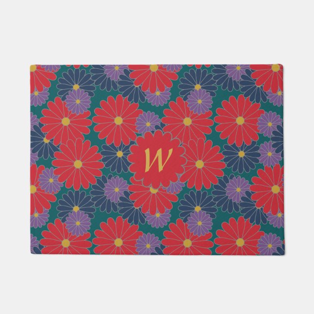 Felpudo Doormat floral Splashy Fall (Anverso)