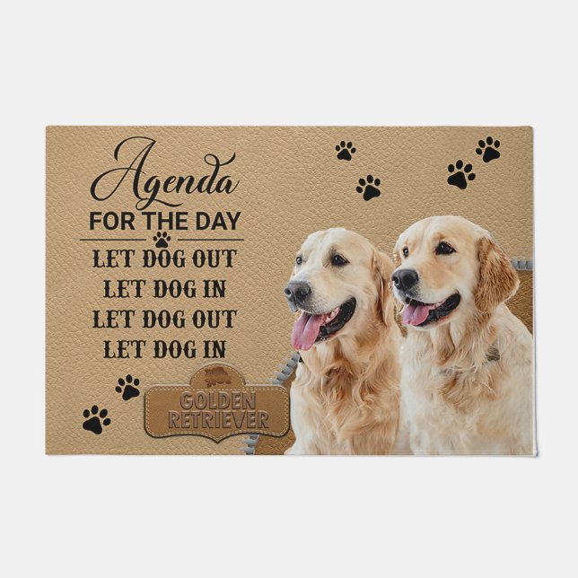 Felpudo Doormat Golden Retriever, Golden Retriever Lover (Anverso)