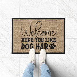 Felpudo Doormat gracioso de bienvenida para perros que ado