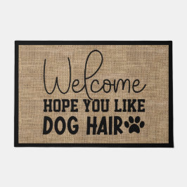 Felpudo Doormat gracioso de bienvenida para perros que ado