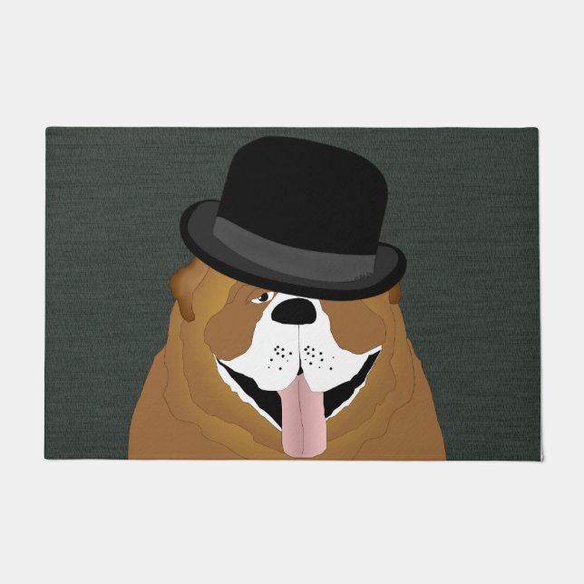 Felpudo Doormat grande de bulldog (Anverso)