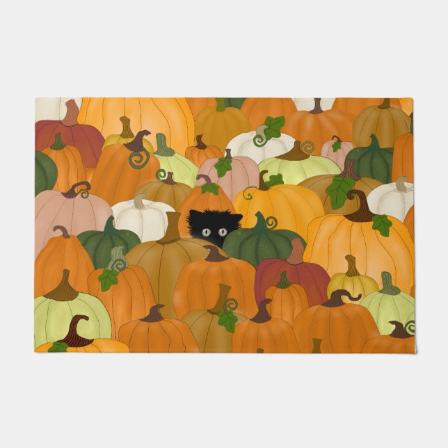 Felpudo Doormat grande de calabazas (Anverso)
