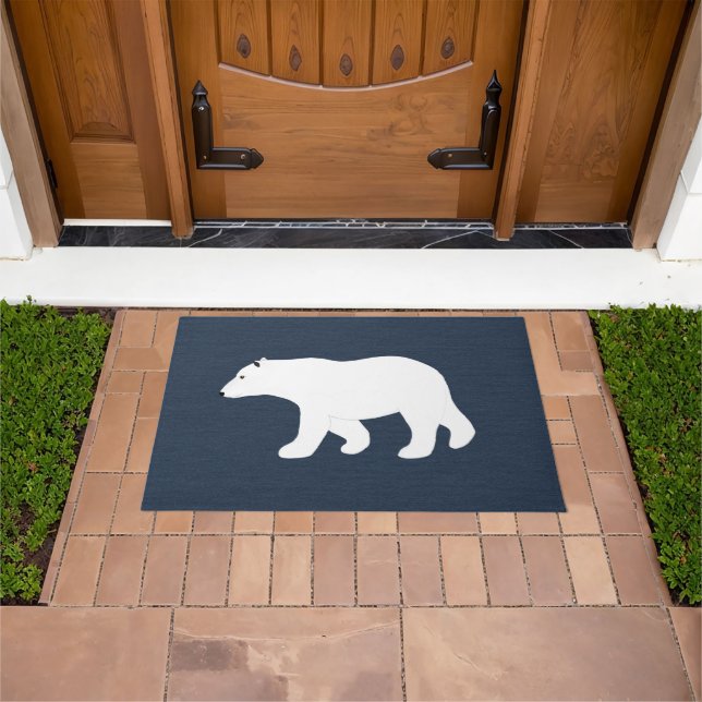 Felpudo Doormat grande del oso polar (Exterior)