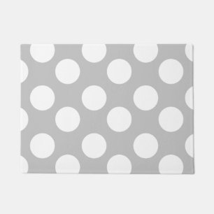 Felpudo Doormat grande gris y blanco del lunar