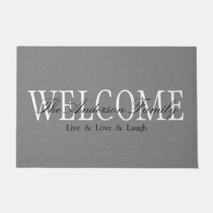 Felpudo Doormat gris agradable personalizado