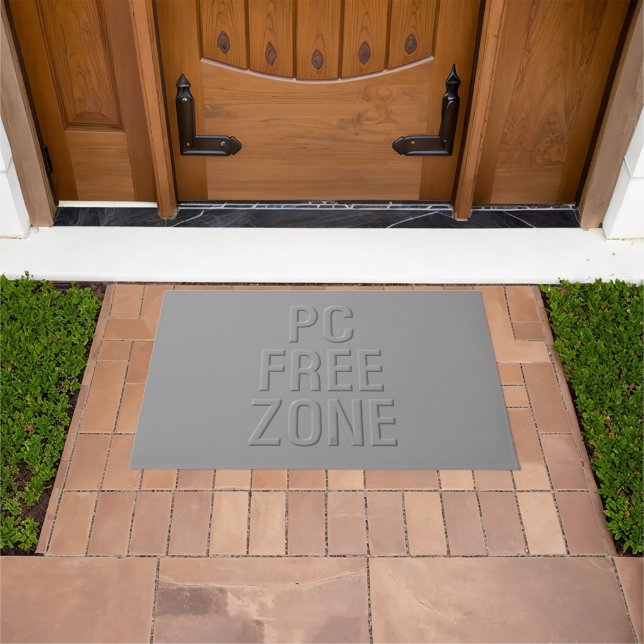 Felpudo Doormat gris de zona libre de PC (Exterior)