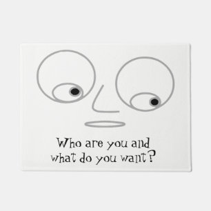 Felpudo Doormat grosero del diseño hilarante de la cara