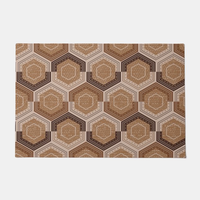 Felpudo Doormat Hexagonal Honeycomb (Anverso)