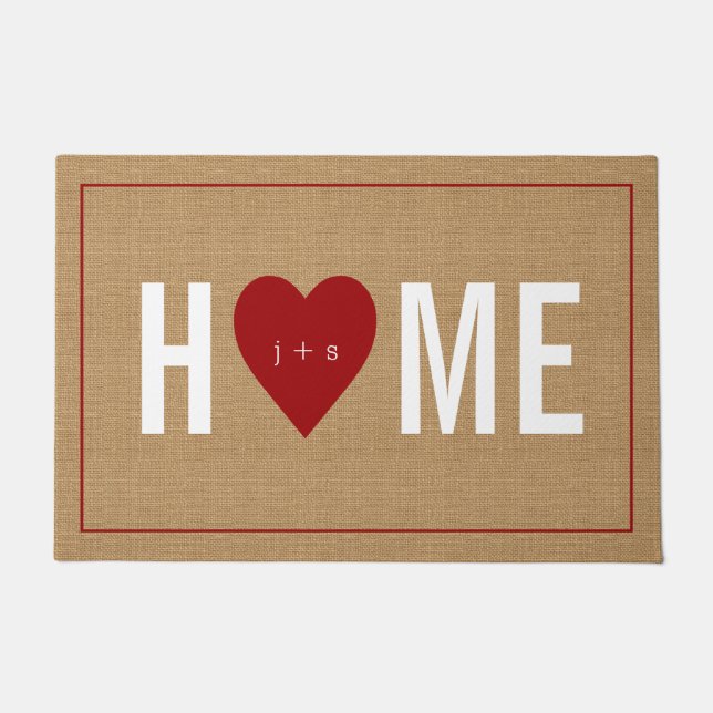 Felpudo Doormat inicial casero agradable personalizado del (Anverso)