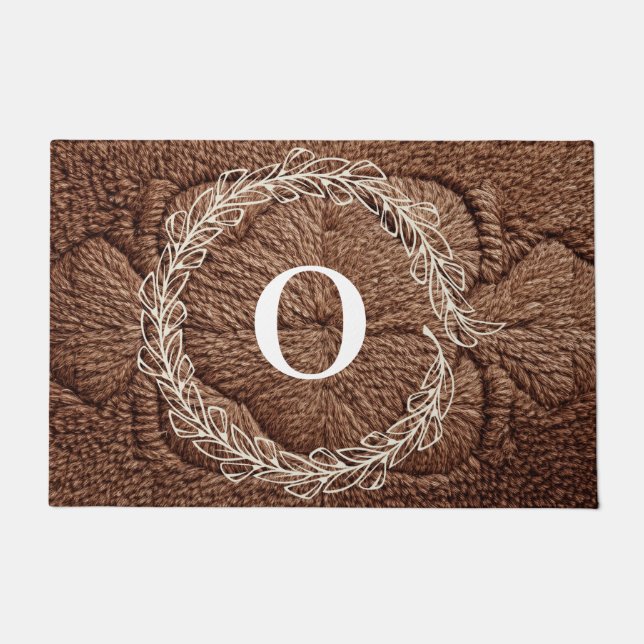 Felpudo Doormat inicial personalizado (Anverso)