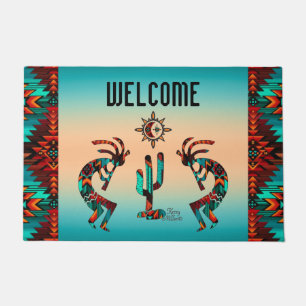 Felpudo Doormat Kokopelli del suroeste