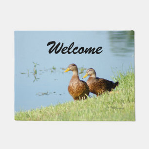 Felpudo Doormat lindo agradable de los patos
