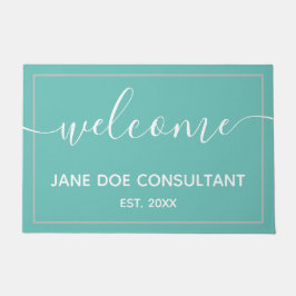 Felpudo Doormat - Luz de bienvenida personalizada Verde az