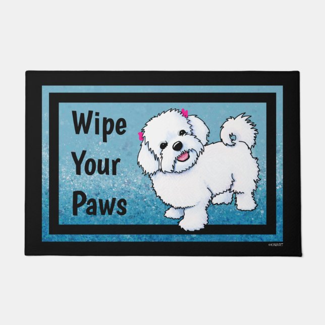 Felpudo Doormat maltés de KiniArt (Anverso)