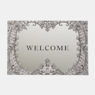 Felpudo Doormat moderno Ornate Plateado
