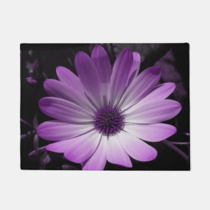 Felpudo Doormat morado de flores de margarita