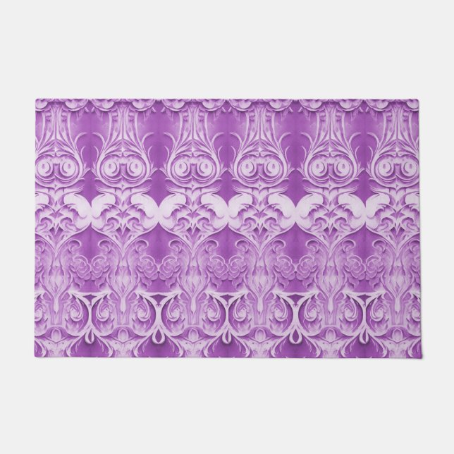 Felpudo Doormat morado decorativo (Anverso)