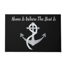 Doormat náutico plateado y negro