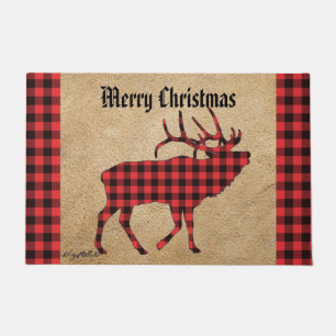 Felpudo Doormat, Navidades de los toros rojos y negros