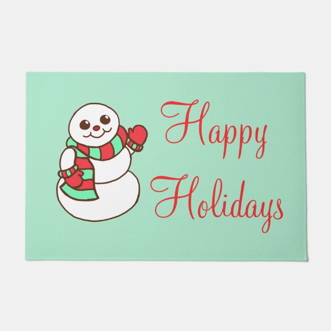 Felpudo Doormat Navidades de Snowman (Anverso)