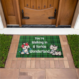 Felpudo Doormat Navidades de Yorkie Wonderland