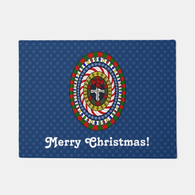 Felpudo Doormat Navidades juguetones (Anverso)