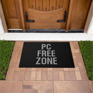 Felpudo Doormat negro de zona libre de PC