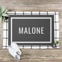 Doormat, nombre familiar personalizado de Gris car