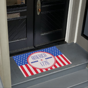 Felpudo "Doormat patriótico americano de 1776 