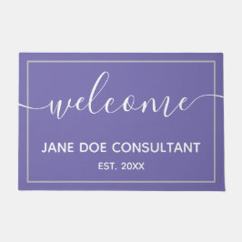 Felpudo Doormat - Periwinkle de bienvenida personalizado