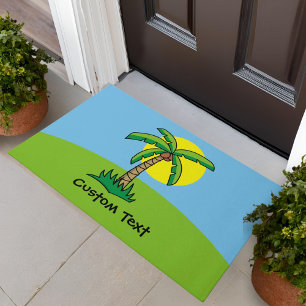Felpudo Doormat Personalizado de árbol de palmas
