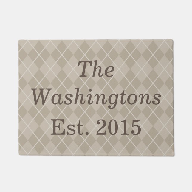 Felpudo Doormat personalizado de Brown (Anverso)