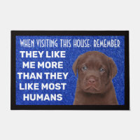 Doormat personalizado de Chocolate Labrador