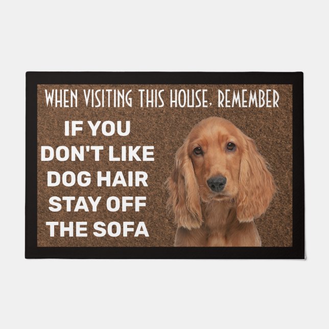 Felpudo Doormat personalizado de Cocker Spaniel (Anverso)