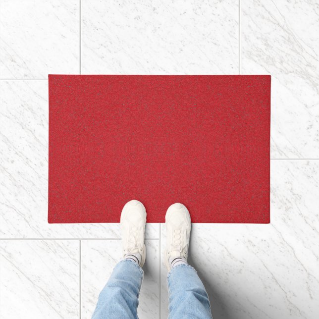 Felpudo Doormat Personalizado de doble tono rojo de tomate (Interior)