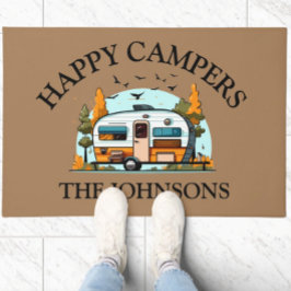 Felpudo Doormat personalizado de los Campers felices