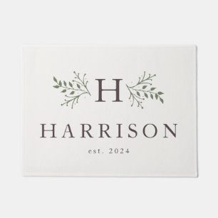 Felpudo Doormat personalizado de monograma ruso