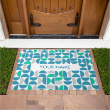 Doormat personalizado de mosaicos acuáticos de med