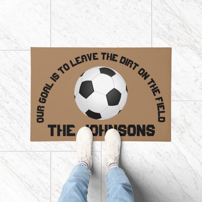 Felpudo Doormat personalizado del fútbol de fútbol (Interior)